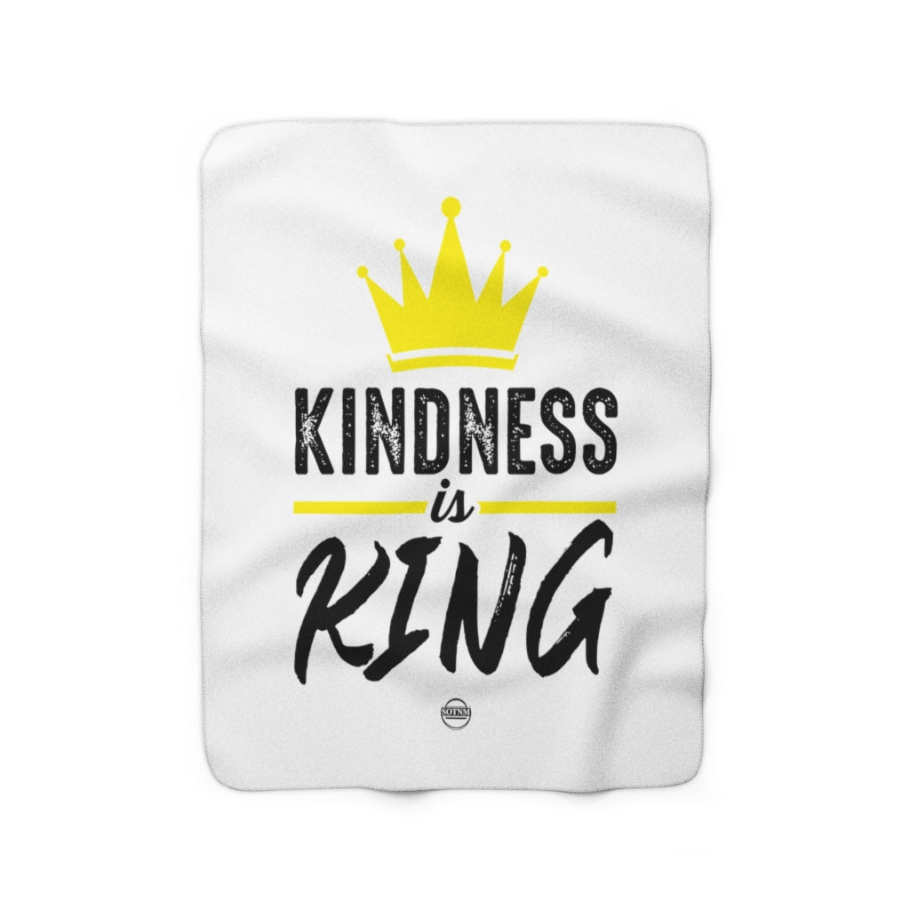 Kindness Is King Sherpa Fleece Blanket