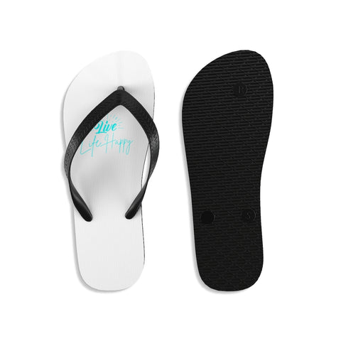 Live Life Happy Unisex Flip-Flops