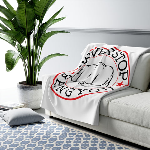 Never Stop Being You Sherpa Fleece Blanket