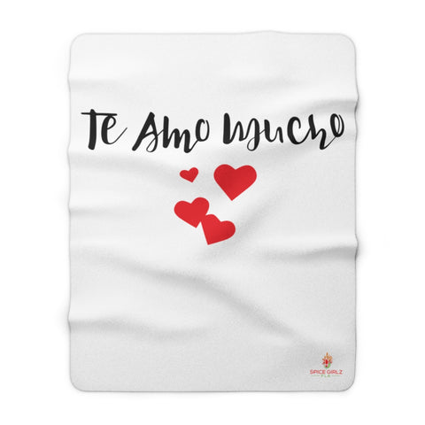 Te Amo Mucho Sherpa Fleece Blanket