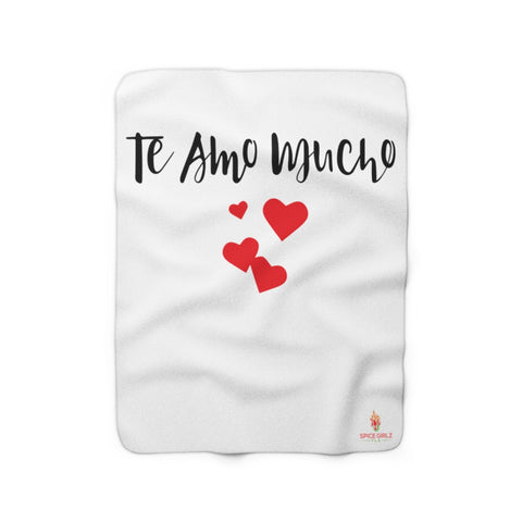 Te Amo Mucho Sherpa Fleece Blanket